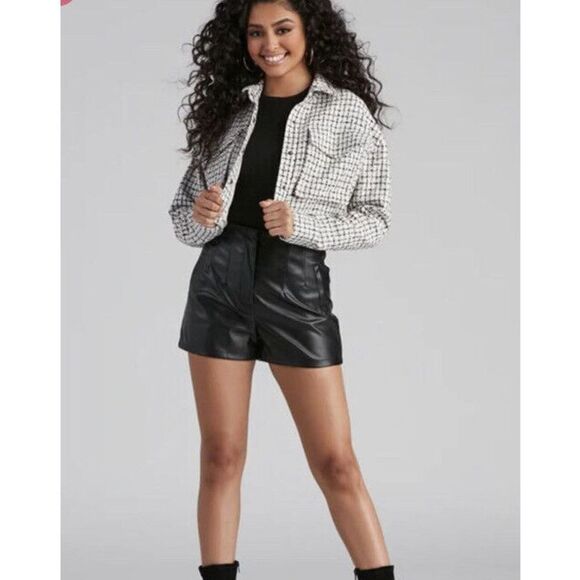 Windsor Chic Sophistication Tweed Cropped Jacket NWT Small (Sold Out Online) $52 - Picture 2 of 14